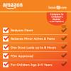 Amazon Basic Care Children's Ibuprofen Chewable Tablets 100 mg, Orange Flavor, Dye Free, Pain Reliever and Fever Reducer (NSAID), For Ages 2-11, 24 Count view 3