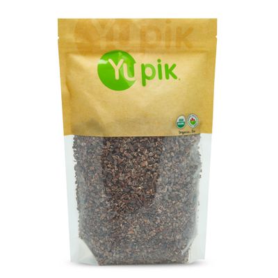 Yupik Organic Raw Cacao Nibs, 2.2 lb (35.2 oz), Gluten-Free, Kosher, GMO-Free, Vegan, No Sugar Added, No Additives, Made from Raw Cacao, Crunchy, Healthy Snacks, Ideal for Baking & Topping