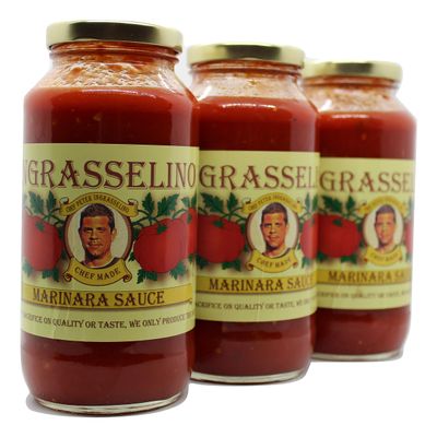 INGRASSELINO Marinara Sauce, CHEF MADE, We Do Not Sacrifice On Quality Or Taste, We Only Produce The Best! (24 oz) 3 Pack