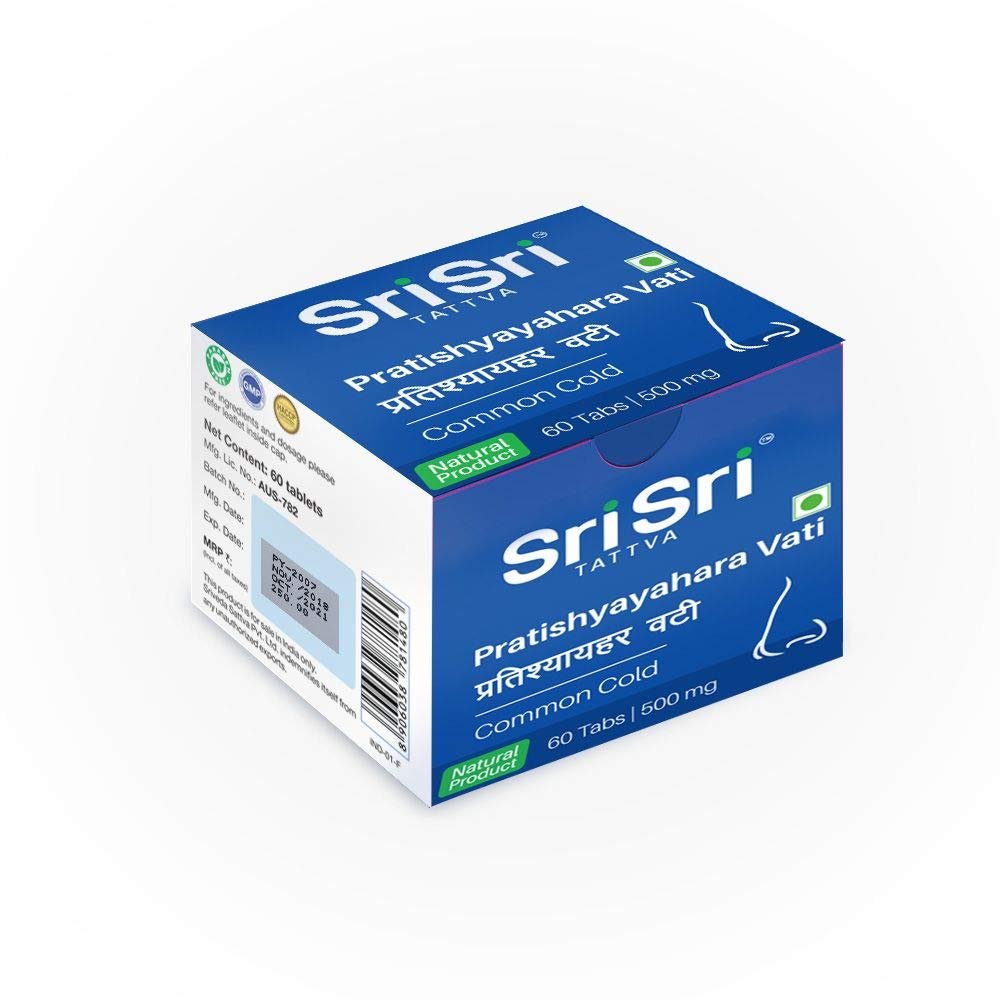 Sri Sri Tattva Pratishyayahara Vati 500Mg Tablet - 60 Count X 2