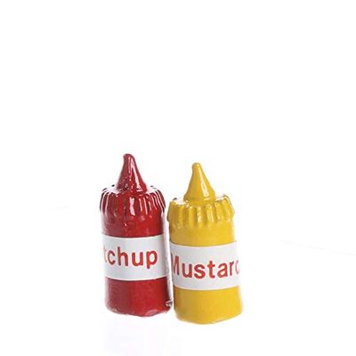 Factory Direct Craft Miniature Ketchup and Mustard Bottles | 6 pieces