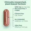 100% Natural Red Yeast Rice 1200 mg with CoQ10 100 mg, 2 in 1, Maintain Healthy Cholesterol Levels - 120 Veggie Capsules view 3