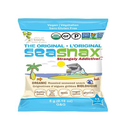 SeaSnax Organic Roasted Seaweed Snack, Original, 0.18 Ounce (Pack of 12)