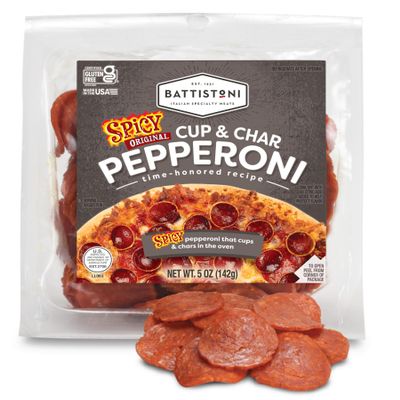 Battistoni Cup & Char Spicy Pepperoni, Single 5oz Pouch