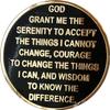 18 Month AA Medallion Elegant Black Gold and Silver Plated Chip view 2