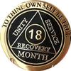 18 Month AA Medallion Elegant Black Gold and Silver Plated Chip view 3