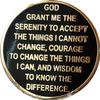 18 Month AA Medallion Elegant Black Gold and Silver Plated Chip view 4