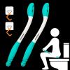 wefaner Toilet Aids Wiping Long Reach 2 PackComfort Wipe Wand Bottom Buddy Toilet Self Tissue Aids for Toileting ,Help Wipe Butt for Overweight PeopleLimited Mobility,Elderly, Pregnancy,with hooks. view 1