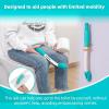 wefaner Toilet Aids Wiping Long Reach 2 PackComfort Wipe Wand Bottom Buddy Toilet Self Tissue Aids for Toileting ,Help Wipe Butt for Overweight PeopleLimited Mobility,Elderly, Pregnancy,with hooks. view 2