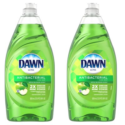 Dawn Ultra Antibacterial Hand Soap Apple Blossom Scent Dishwashing Liquid (2) 28 Ounce Bottles