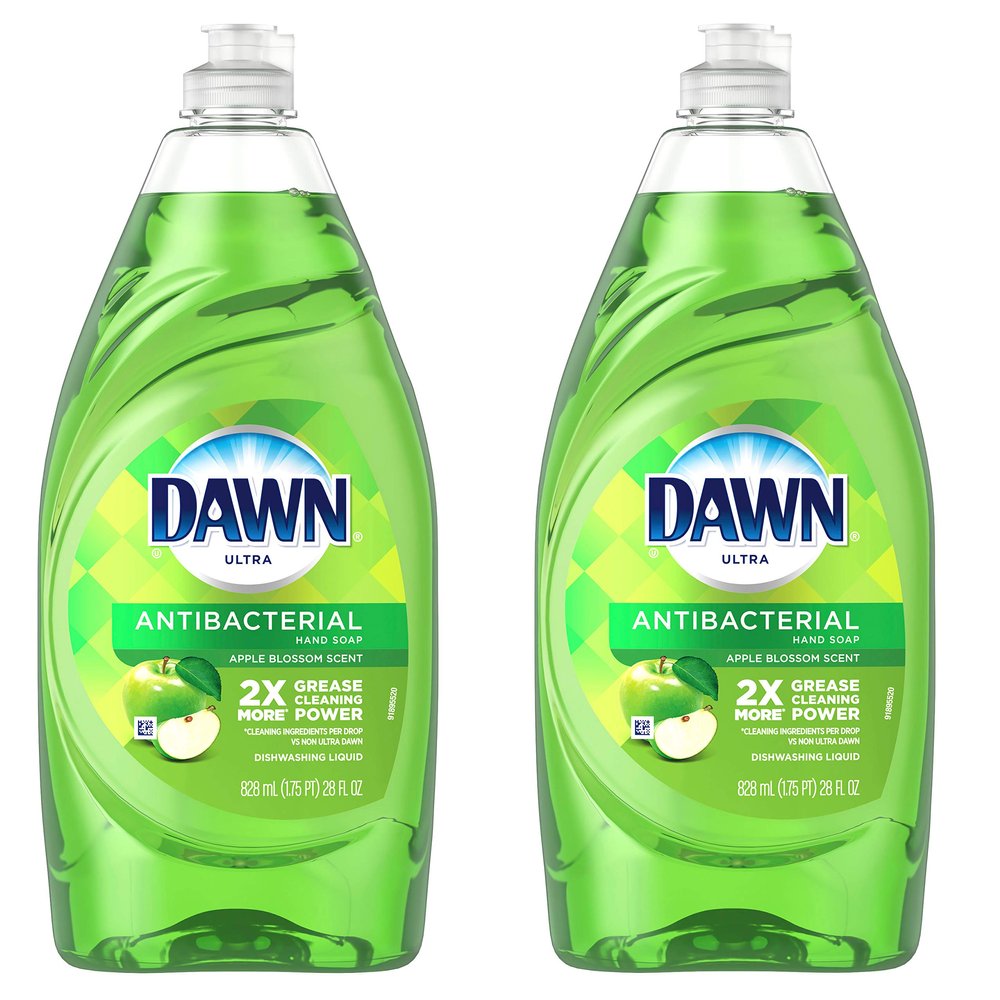 Dawn Ultra Antibacterial Hand Soap Apple Blossom Scent Dishwashing Liquid (2) 28 Ounce Bottles