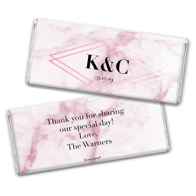 Candy Wedding Favors Personalized Chocolate Bars (12 Bars) - Free Cold Packaging