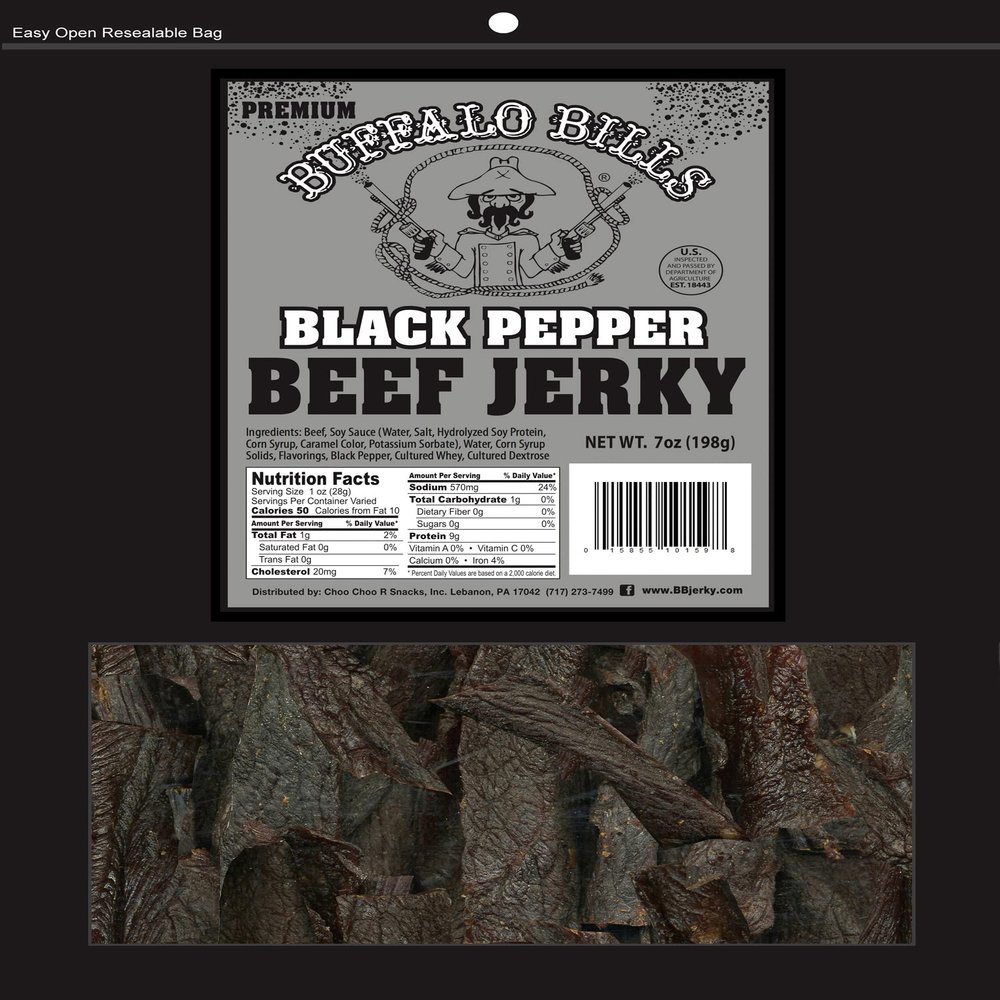 Buffalo Bills Premium Black Pepper Beef Jerky Pieces - 7oz