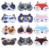 EBaokuup 12 Pack Animal Sleep Eye Mask - Soft Funny Blindfolds Sleeping Mask, Cute Cat Dog Eye Cover Eye Shade for Kids Girls Men Women Plane Travel Nap Night Sleeping view 1