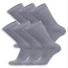 6 Pairs of Cotton Diabetic Neuropathy Crew Socks (10-13, Fits Mens shoe size 9-12, Gray) view 1