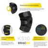 Bracoo Knee Support Brace for Men Women, Adjustable Compression Sleeve Wrap Patellar Pad Tendon - Arthritis Pain, meniscus tear, Injury Recovery, Running, Workout, KS10 view 2
