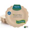 Bambu Pack of 25-11 Inch Disposable Bamboo Plates Fancy, Biodegradable Eco Friendly Products, Bamboo Disposable Plates for Party, Weddings, and Events, Great For Any Occasion, Compostable Plates view 1
