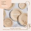 Bambu Pack of 25-11 Inch Disposable Bamboo Plates Fancy, Biodegradable Eco Friendly Products, Bamboo Disposable Plates for Party, Weddings, and Events, Great For Any Occasion, Compostable Plates view 3