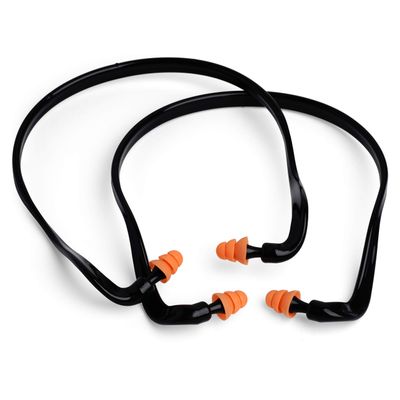 2 Pairs Soft Banded Silicone Reusable Washable Ear Plugs for Sleeping Swimming Noise Hearing Protection Earplugs Music Concerts Construction Shooting Hunting Motor Sports