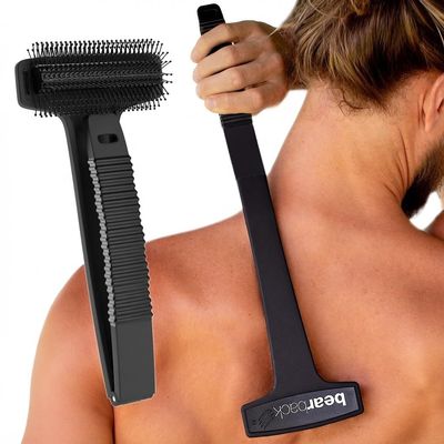 Bearback Back Scratcher for Men & Women - Long Reach Folding Handle, Skin-Safe Bristles -Extendable, Portable, Easy to Clean - Designed by a USA Small Business