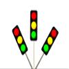 12 Count - Stop Light Cupcake Toppers, Traffic Light Cupcake Toppers, Speed Light Cupcake Toppers, Racing Cupcake Toppers, Racing Birthday Party Cupcake Toppers view 1