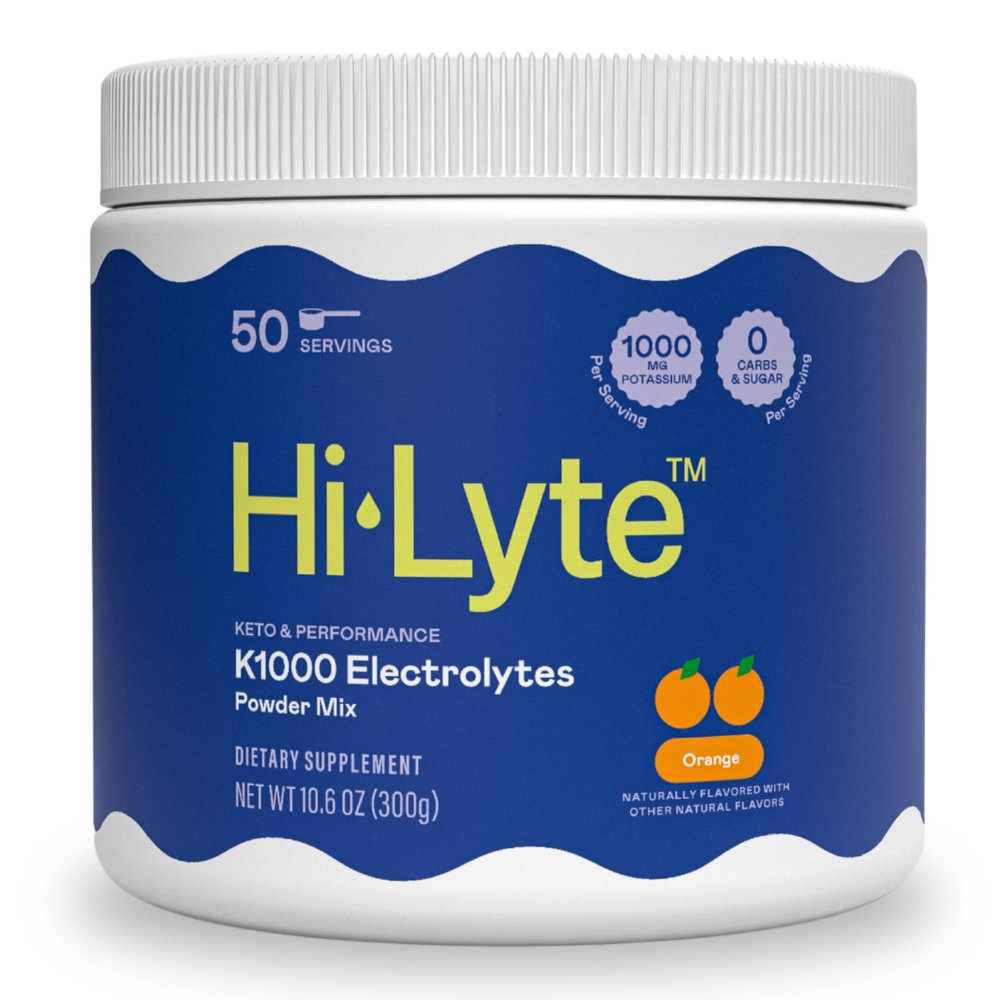 Hi-Lyte K1000 Electrolytes Powder Mix Orange Keto & Performance, 50 Servings