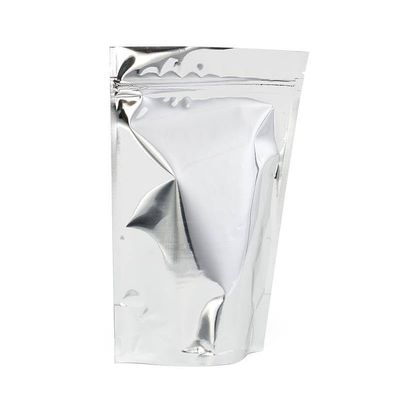 1000ea - 5-1/8 X 3-1/8 X 8-1/8 Silver Foil Stnd-Up Zppr Pouch Gusset - 3 1/8''