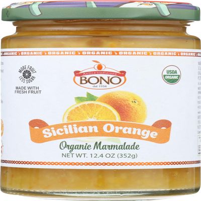 Bono Marmalade Sicillian Orange Organic 12.4 OZ (Pack of 6)