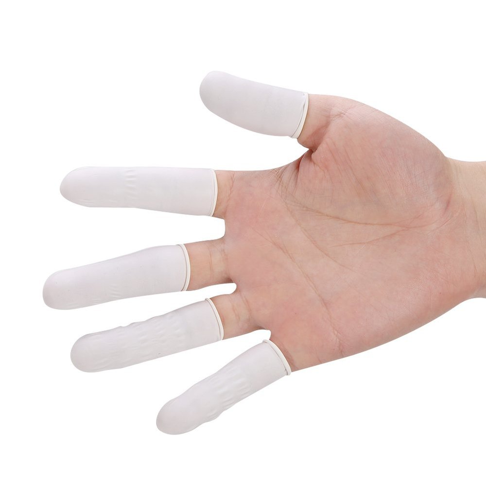 300pcs Latex Finger Cots, Finger Toe Sleeves, Thumb Protector, Fingertips Protective, Ultra-thin Safety Elastic Manicure Tool