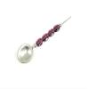 Aficionada Style Crowned Amethyst Swarovski Crystals Cigar Nub Pick Cigar Stick with Ergonomic Handle view 2