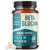 Beta Glucan Supplement 1100mg for Immunity, Skin & Gut Support | 1,3D & 1,6 Beta Glucans Extra Strength Formula | 85% Concentrated & Over 500mg Per Capsule | Non-GMO, Vegan, Gluten-Free 60ct view 1