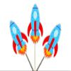 12 COUNT - ROCKET SHIP CUPCAKE TOPPERS view 1