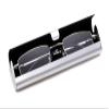 2 Pack Reading Glasses in Aluminum Case - Front Open Rectangle Metal Compact Slim Lightweight Glasses 1.00 Magnification view 2