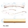 2 Pack Reading Glasses in Aluminum Case - Front Open Rectangle Metal Compact Slim Lightweight Glasses 1.00 Magnification view 4