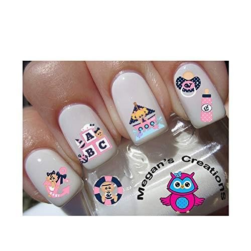 Baby Girl Baby Shower Nursery Anchor Away Nail Art Decals