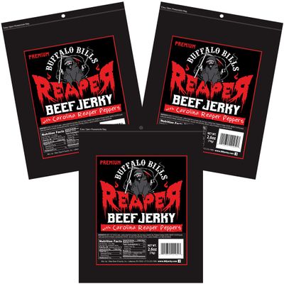 Buffalo Bills 2.6oz Reaper Beef Jerky 3-Pack (beef jerky made with Carolina Reaper Peppers)