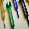Om Industries Weighted 8 Chakra Multi Color Tunning Fork with Reflex for Chakra/Healing/Sound Therapy. view 2