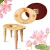 Sama Handcraft Seat for Yoni in a Luxury Package-Devi Steaming Wooden SEAT with Engraved Pictures of Goddess Yoga and Muladhara (Solo Seat (Without Herbs and Cushion), Gold) view 1
