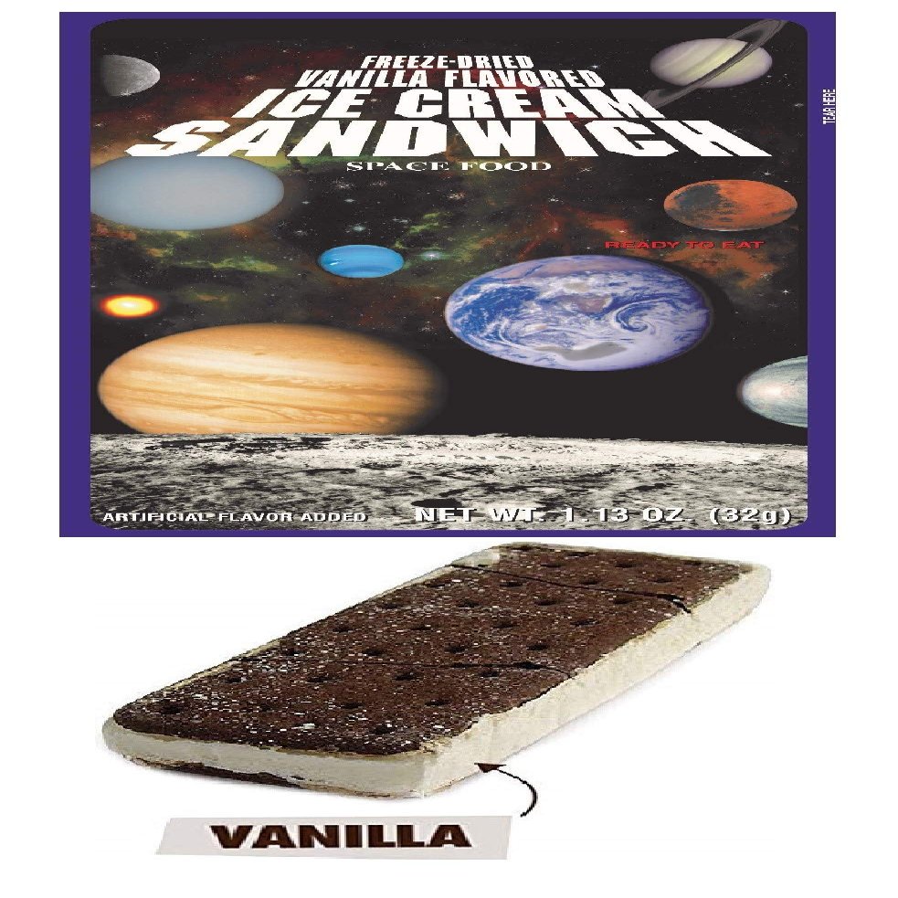 LuvyDuvy Freeze-Dried Vanilla Ice Cream Sandwich - 1 Pack
