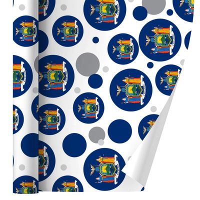 GRAPHICS & MORE New York State Flag Gift Wrap Wrapping Paper Roll