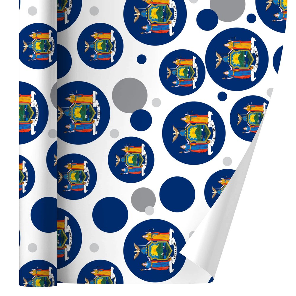 GRAPHICS & MORE New York State Flag Gift Wrap Wrapping Paper Roll