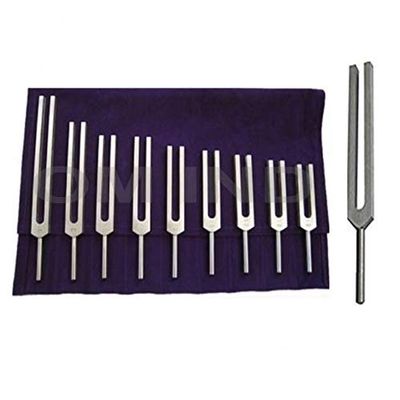 Om Industries 9 Sacred Solfeggio Tuning Forks Bodytuners Including 432Hz Tuning Fork for Healing