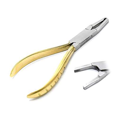 AAProTools New Gold Plated Color Eyeglasses Nose Pads Repair Tool,Stainless Steel Pliers with Sharp Mouth for Glasses Nose Pad Repair Assembling & Adjusting Tools