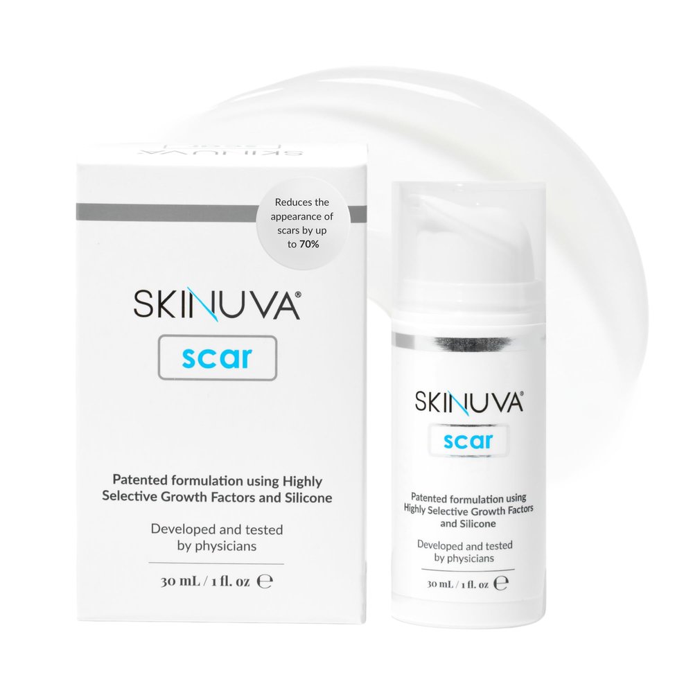 Skinuva Next Generation Scar Cream - Advanced Scar Cream Formulated with Growth Factors (1 oz)
