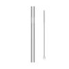 SWZLE 2 Reusable Stainless Steel Straight Straws & 1 Cleaning Brush - Portable Set with Sleek Talevera Red Case - BPA Free - Fits in Pocket, Purse & Backpack for Travel & Household - Silver view 4