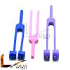 LAJA Imports Limited Edition Colorful Rainbow Lot of 3 Aluminum Sensory Tuning Forks C 128 256 512 Pink Purple and Blue view 2