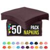 Party Solids Brown Napkins Disposable Everyday 50 Pcs 2 Ply Brown Cocktail Napkins Paper Everyday For Parties & Party Supplies view 1