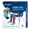 Bouncyband  Wiggle Seat  Gray, 13 D  Large Sensory Cushion for Kids Ages 6-18+  Promotes Active Learning, Improves Student Productivity, Includes Easy-Inflation Pump view 1