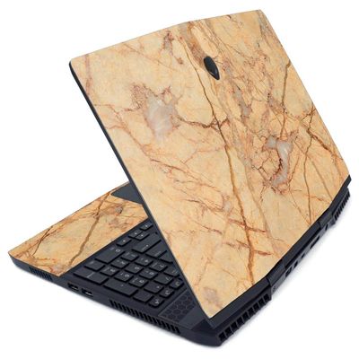 MightySkins Skin for Alienware M15 (2019) - Amber Marble | Protective, Durable, and Unique Vinyl Decal wrap Cover | Easy to Apply, Remove, and Change Styles | Made in The USA