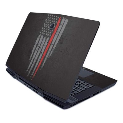 MightySkins Skin for Alienware M17 (2019) - Thin Red Line | Protective, Durable, and Unique Vinyl Decal wrap Cover | Easy to Apply, Remove, and Change Styles | Made in The USA